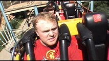 Feng Shen Coaster Shuttle Roller Coaster POV Beijing Shijingshan Amusement Park China SCARY