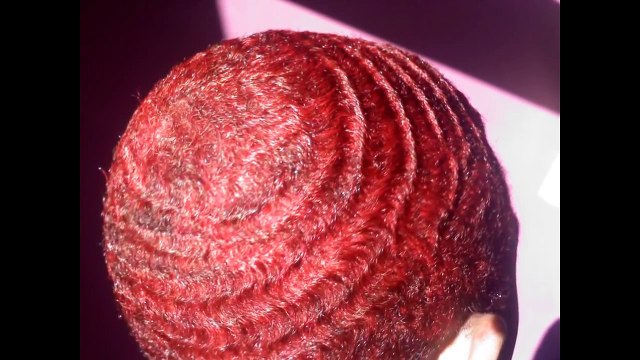 Red Sea 360 waves (black guy fire-red hair dye)