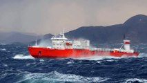 Cargo ship SC Nordic in rough seas