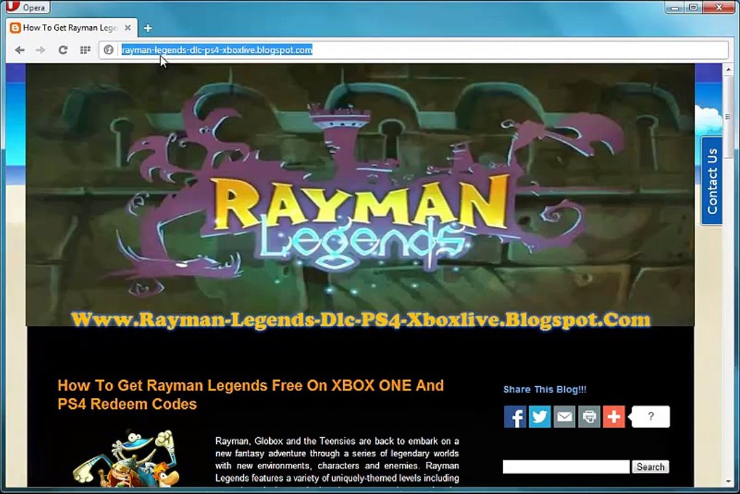 How To Get Rayman Legends Free On XBOX ONE And PS4 Redeem Codes