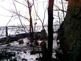 Миномет сил АТО бьет по ДНР - Mortar Ukrainian forces firing