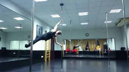 Crazy Pole Dance performance : Den Romanov - Walking on air