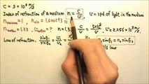 AP Physics 2: Optics 4: Index of Refraction and Law of Refraction - Snell's Law