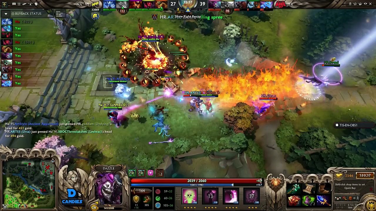 Dota 2 TI5 Highlights | One of the best NaVi Gameplay-Matches!