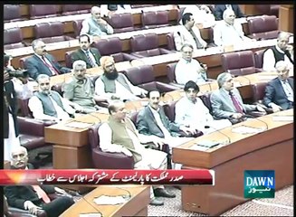 President Mamnoon addresses joint session of Parliament