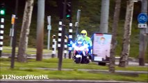 Spoedtransport, 3 Politie motoren en Ambulance 12-142 Vanuit Haarlem naar het VUMC Amsterdam