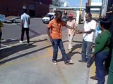 Pantsula dance perfomed by factory workers in Pretoria, SA