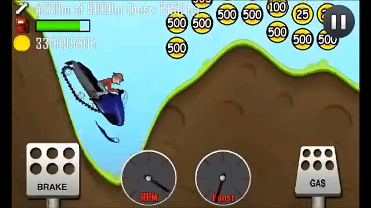 Hill Climb Racing: 8932 meters in Countryside