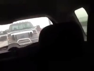 Typical intimidating 'truck' driver gets his own