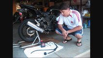 How to replace your rear braking system on a 2008 Kawasaki Ninja 250R