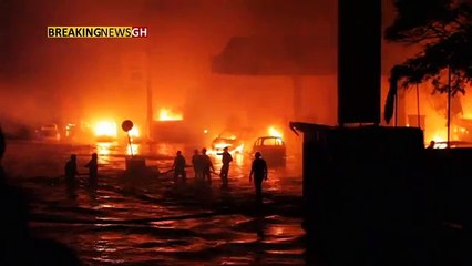 Accra Gas Explosion Kills People at GCB Towers