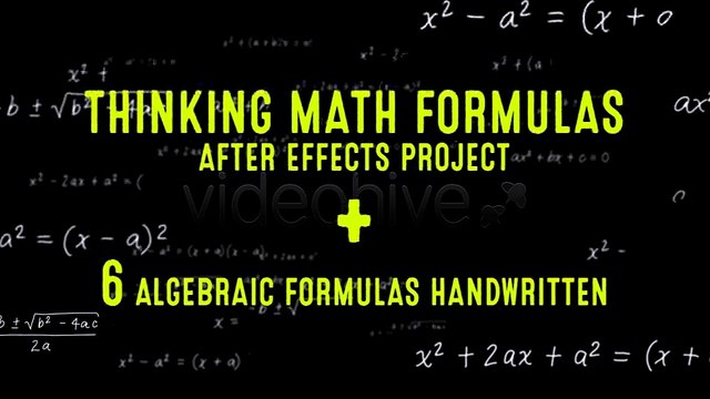 After Effects Project Files - Thinking Math Formulas - VideoHive 10148905