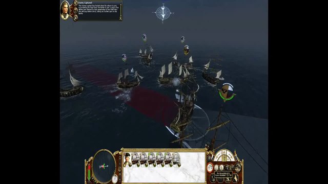 Empire Total War naval battle gameplay Russia vs. United States HD