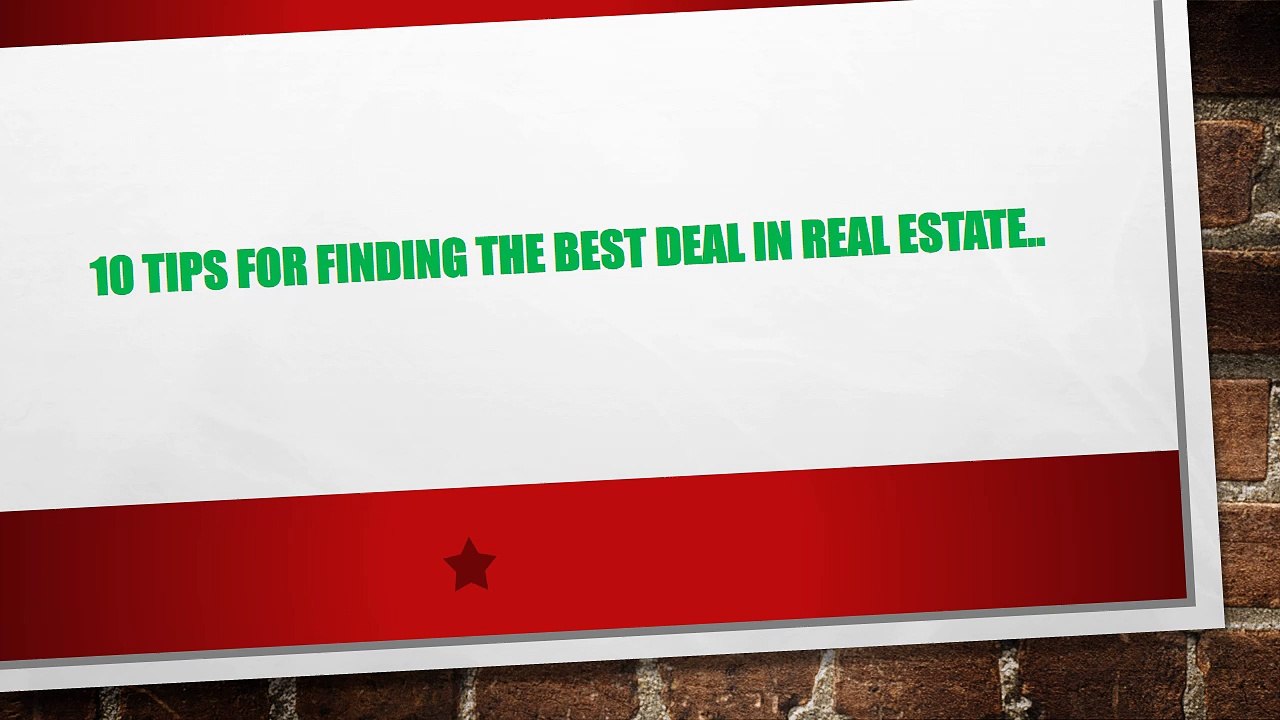 10 Tips for Finding the Best Deal in
