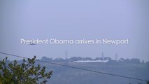 Arrival of President Obama in Newport Sept 3, 2014