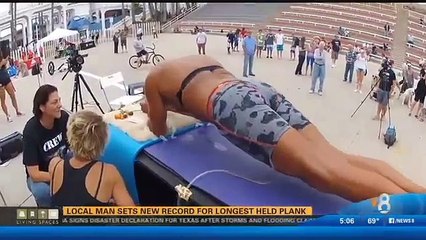 Un homme pulvérise le record du monde de gainage