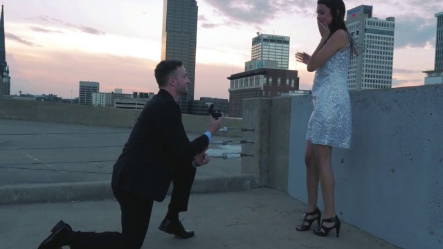 Demande en mariage pendant le tournage d'un film