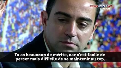 le discours de INIESTA qui fait pleurer XAVI