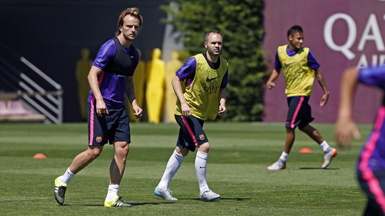 FC Barcelona training session: Last training session in Barcelona before the final