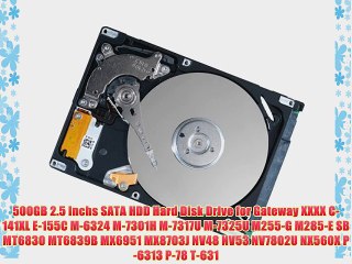500GB 2.5 Inchs SATA HDD Hard Disk Drive for Gateway XXXX C-141XL E-155C M-6324 M-7301H M-7317U