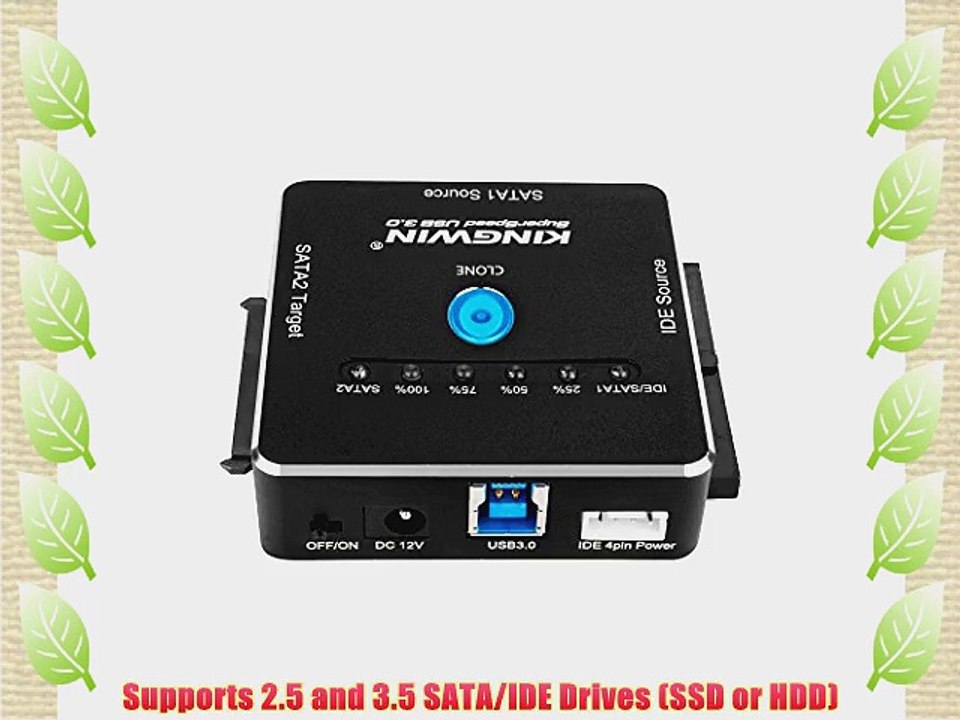 KingWin USB 3.0 to SATA and IDE Adapter for 2.5-Inch and 3.5-Inch Hard Drives (USI-2535CLU3)