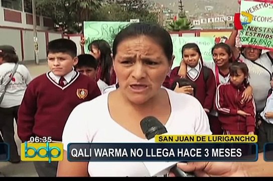 Denuncian que alumnos de colegios de SJL no reciben alimentos de Qali Warma