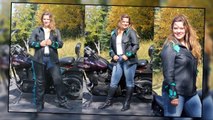 Customized Handcrafted Buckskin Leather Womens Biker Jackets Sturgis 75th