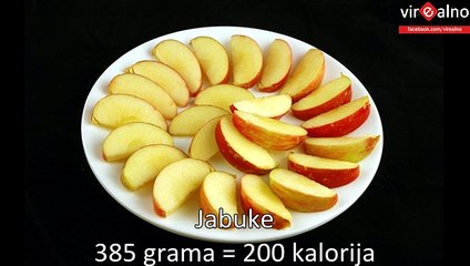 Kako izgleda 200 kalorija za različite namirnice