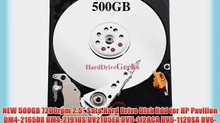 NEW 500GB 7200rpm 2.5 Sata Hard Drive Disk Hdd for HP Pavilion DM4-2165DX DM4-2191US DV2105EA