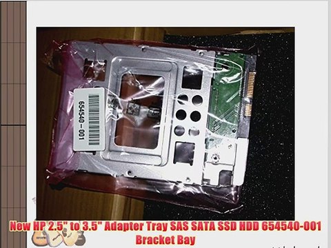 New HP 2.5 to 3.5 Adapter Tray SAS SATA SSD HDD 654540-001 Bracket Bay