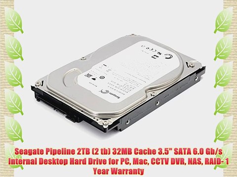 Seagate Pipeline 2TB (2 tb) 32MB Cache 3.5 SATA 6.0 Gb/s Internal Desktop Hard Drive for PC