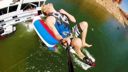 Human Water Catapult - 55 Foot Launch! In 4k