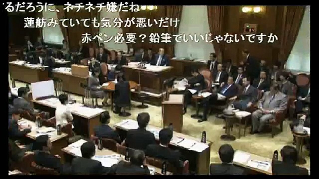 石破大臣に告白して照れる蓮舫