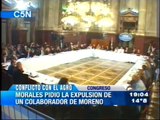 Morales acusa a Moreno en el debate de Senadores