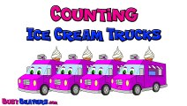 Counting Ice Cream Trucks-- - Teach Kids Counting, Numbers 123s, Toddler Learning Video, 1234