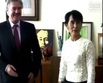 Aung San Suu Kyi meets with Deputy Prime Minister and Foreign Minister of Luxembourg, Jean Asselborn