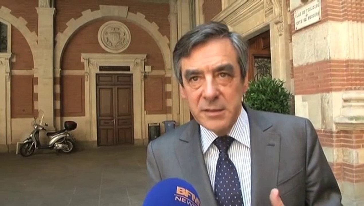 François Fillon en déplacement à Toulouse