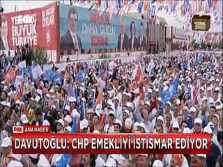 Ahmet Davutoğlu Edirne'de 'CHP Emekliyi istismar ediyor' dedi