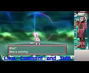 Mew evolving to Arceus in Pokemon Omega Ruby and Alpha Sapphire ORAS HACK