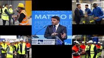 Il Presidente Matteo Renzi in visita nelle fabbriche nella provincia di Brescia