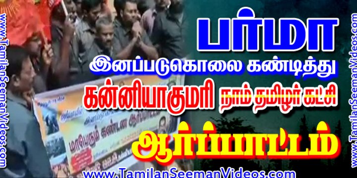Protest at Kanyakumari against Rohingya Muslims Genocide at Burma | Naam Tamilar Katchi | 3 June 2015