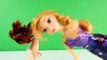 CRAZY Frozen Elsa Hair Makeover by The Zelfs Venus Flytrap Spin Salon Disney Barbie Dolls DCTC