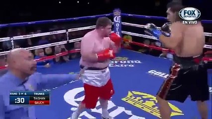 Taishan Dong vs Lance Gauch   One punch KO ! Giant boxer
