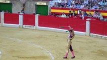 FANDI PONIENDO BANDERILLAS Y PARANDO EL TORO GRANA 2010