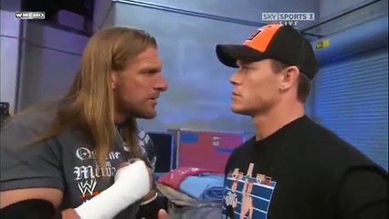 John Cena & Triple H Backstage Raw 3-24-08