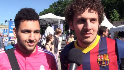 Aficionados en Berlín dan al Barcelona como favorito