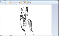 How to draw Hand Drawing study 2 Wacom Cintiq 24 HD Review using MS Paint