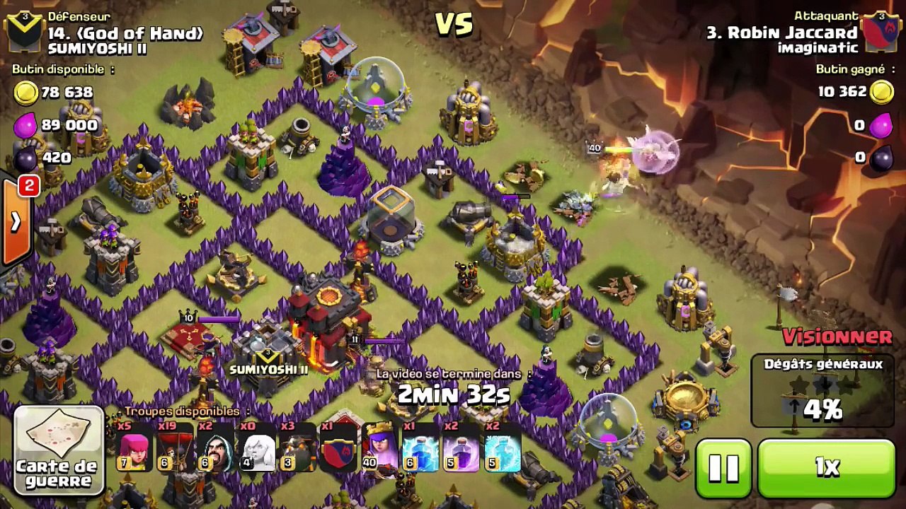 Compo 3 Etoiles Hybride Guerri Héros & Molosse Ballon   Clash Of Clans Français