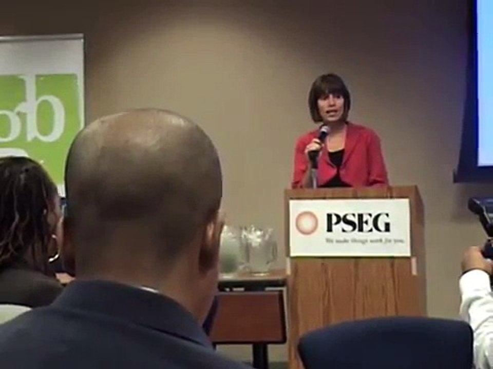 NJ Senator Teresa Ruiz at Essex County Green Business Summit on October 22, 2009