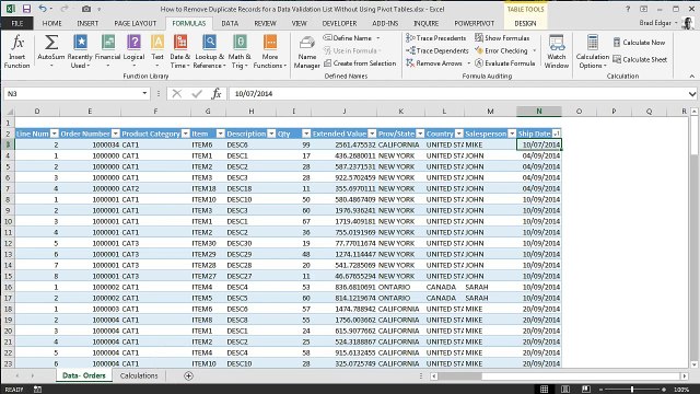 Dynamic Excel Data Validation Lists: How to Remove Duplicate Records